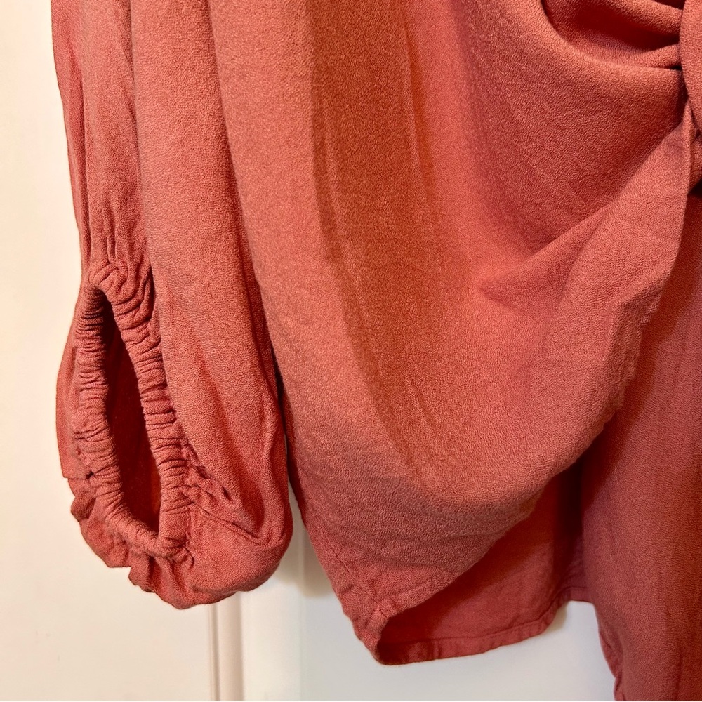 young fabulous and broke carmen ombre tie front balloon sleeve cardigan medium - Picture 3 of 9